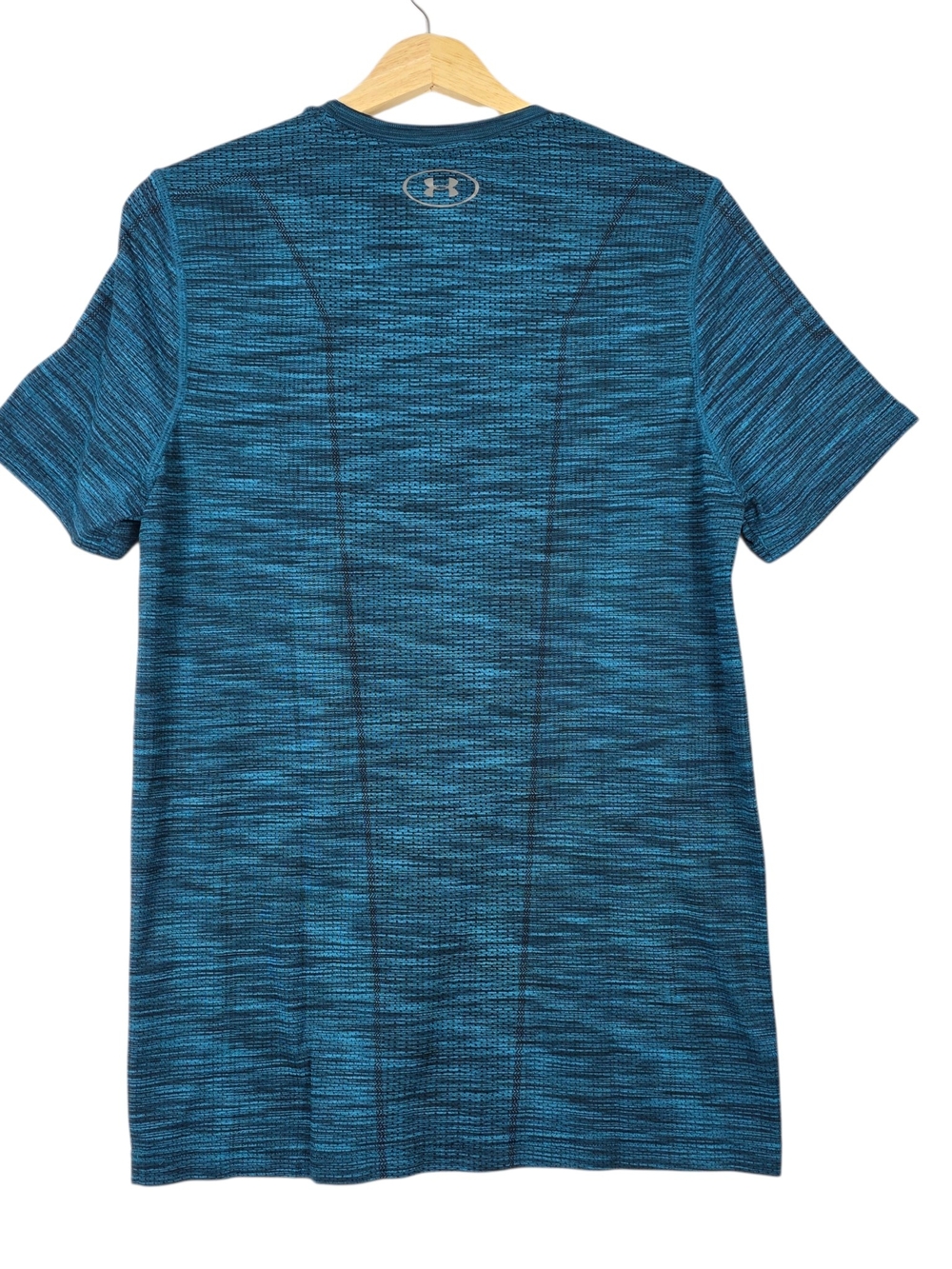 Under Armour Womens Shortsleeve Heatgear Teal Black Workout Shirt Size Medium - Picture 2 of 14